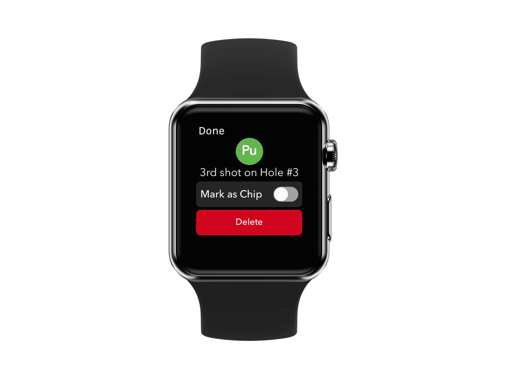 What are the In Play Screens Features on the Apple Watch Arccos Golf